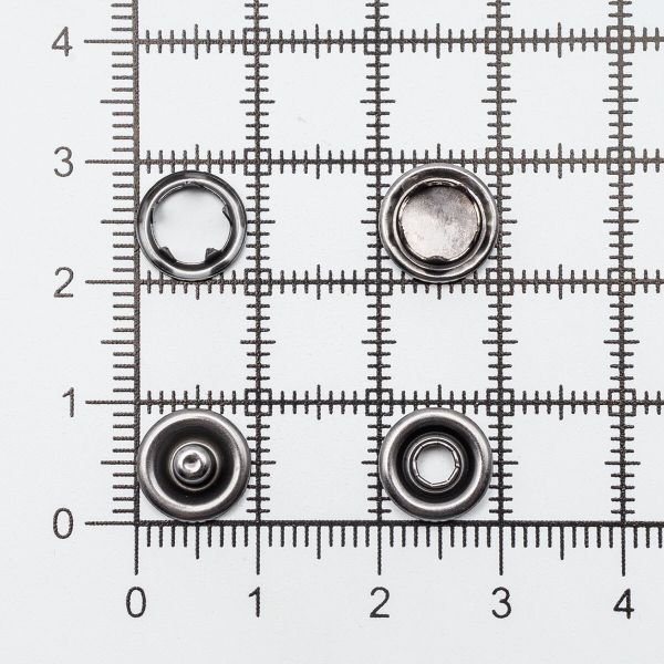 Кнопка рубашечная (джерси) закрытая ⌀9.5 мм, ≈144 шт, МЕТАЛЛ, чер.никель, NEW STAR
