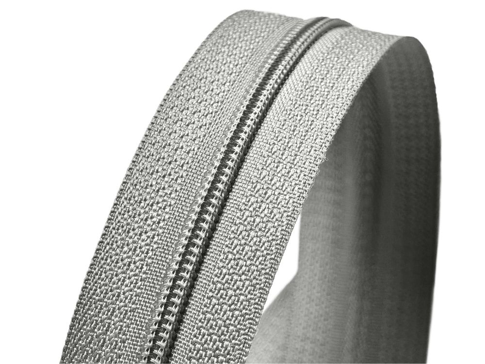 Молния рулонная витая (спираль) Т3 (3 мм) УСИЛЕННАЯ, НА БОБИНЕ, S-181 серый (цв.SBS) / кор. 1200 метров