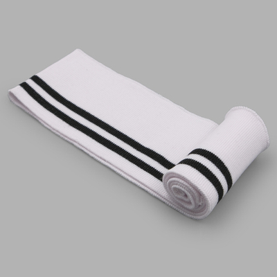 Подвяз (довяз) трикотажный 7.5х80 см, однослойный в полоску, белый/черный