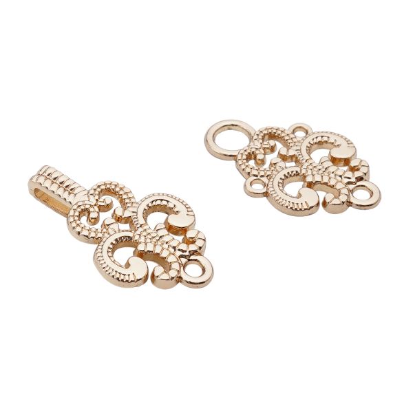 Крючки пришивные декоративные 59х20 мм, gold, 6 шт