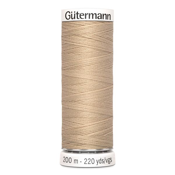 Нитки универсальные Gutermann Sew-all, 200м, 186 крем-брюле, 5 катушек
