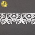 Кружево гипюр (плетёное) 40 мм, матовая нить TBY.0869, цв.белый уп.13.71м, Kruzhevo