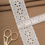 Кружево шитьё 50 мм / 13.7 метров, хлопок, (белый), 3AR2355