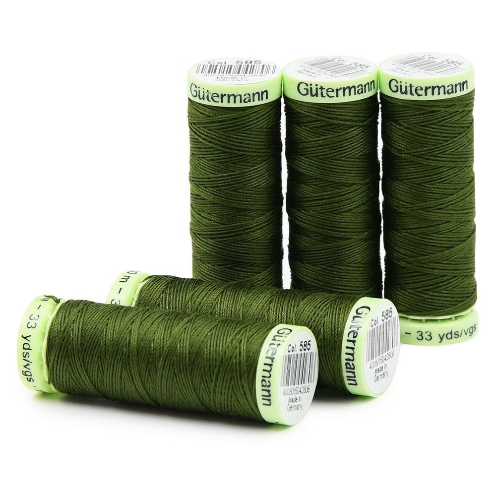 Нитки отделочные Gutermann Top Stitch, 30м, 585 т.папоротник, 5 катушек