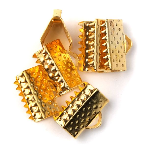 Концевик для ленты, 10 мм, 6 штук, Astra&Craft (яркое золото) 4AR2030