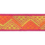 Резинка для подтяжек (помочная) 25.0 мм / 20 метров, жаккардовая, 000639 яр.малин./л.желт./салат./оранж, Gamma 16с3893