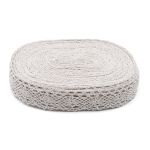 Кружево вязаное (тесьма) хлопковое 40 мм / 25 метров, рис.40.01.192 (лен) С3749Г17