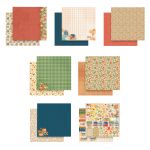 Набор бумаги для скрапбукинга 190 г/м², 20х20 см, 3х7 л, 09 Теплая осень, Mr.Painter PSR-O26