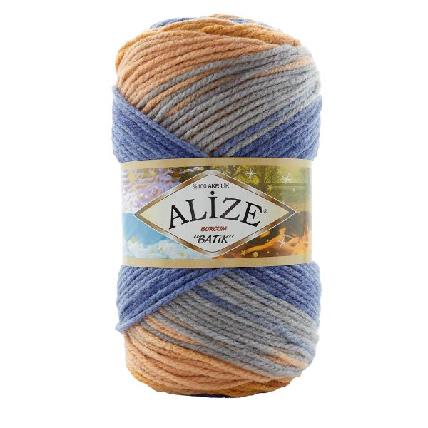 Пряжа Alize (Ализе) Burcum Batik / уп.5 мот. по 100 г, 210м, 7914 секционный