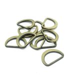 Полукольцо литое металл внутр. 25 мм (внешн. 31х23 мм), плоское, 10 шт, латунь ГР, 6882