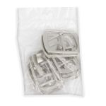 Пряжка металл 27 мм. серебро, 10 шт