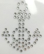 Термоаппликация из страз Якорь маленький 5х6см цв.кристалл, 5 шт