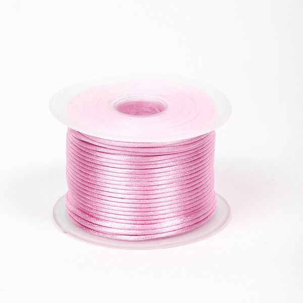 Шнур атласный корсетный ⌀2.0 мм / 50 метров, 3053 св.розовый