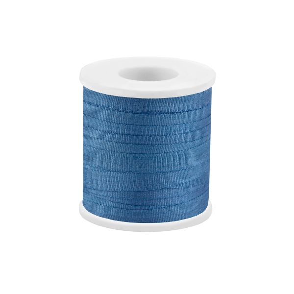 Лента (тесьма) шелковая 4.0 мм / 45.5±0.5 метров, №262 синий, Gamma SR-4