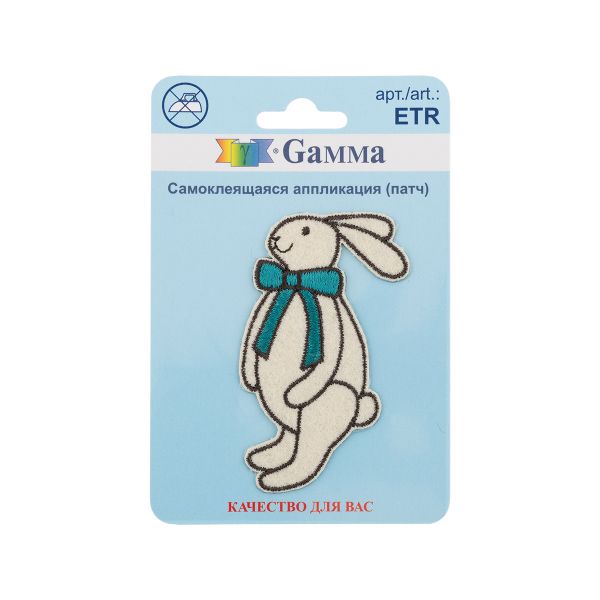 Самоклеящаяся аппликация (патч) №02, 1 шт, 01-225 Игрушка зайка 3.8х6.6 см, Gamma ETR