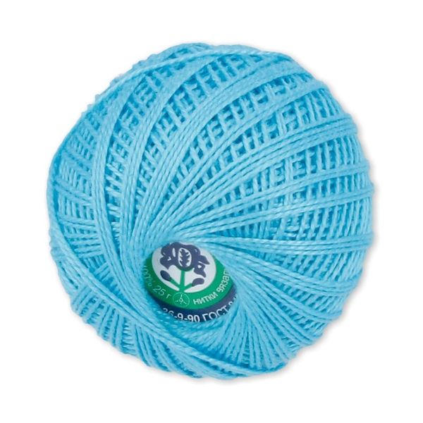 Пряжа ПНК им.Кирова Ирис / уп.20 мот. по 25 г, 150м, №3006 св.морская волна