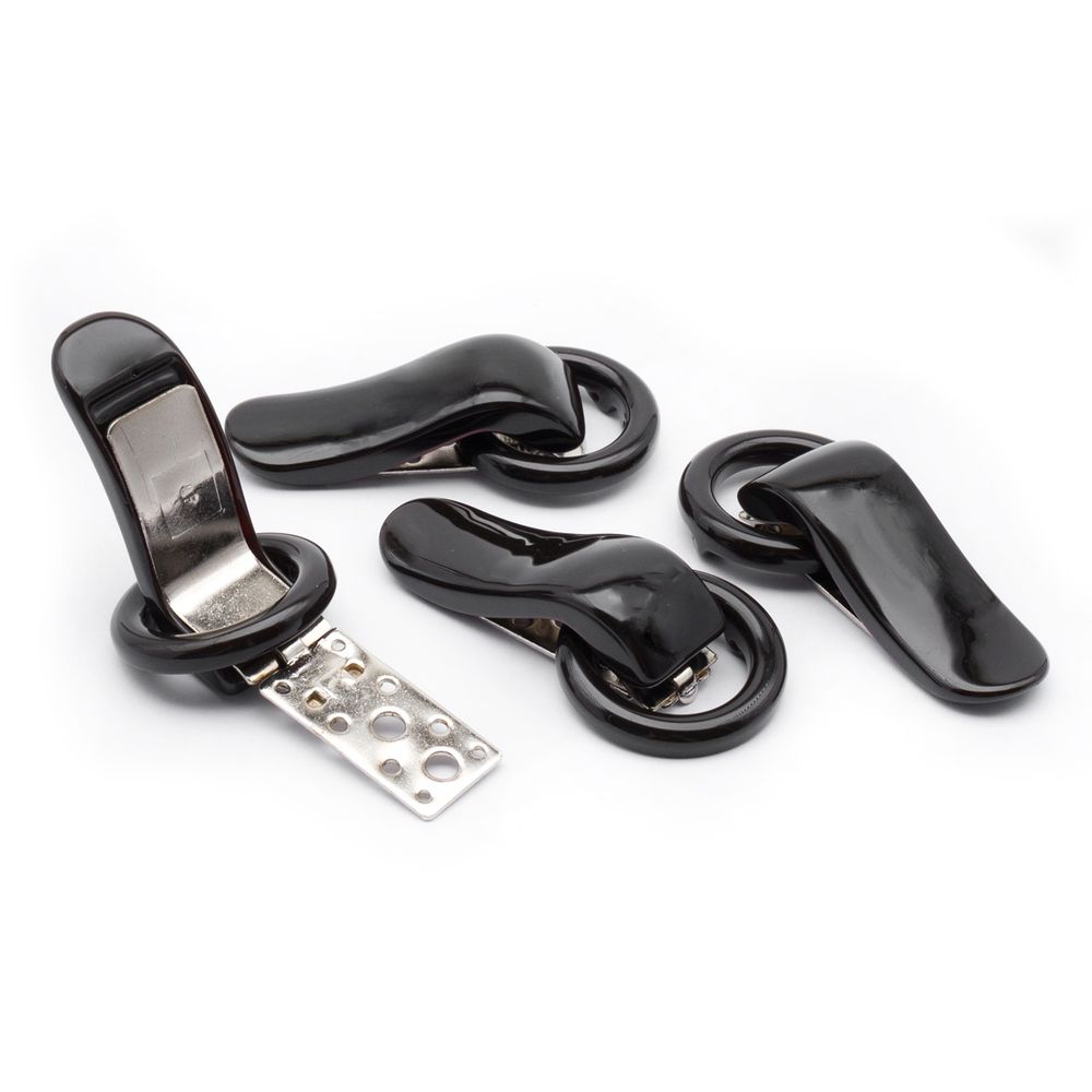 Крючок шубный PQ 55 мм, 4 шт, коричневый