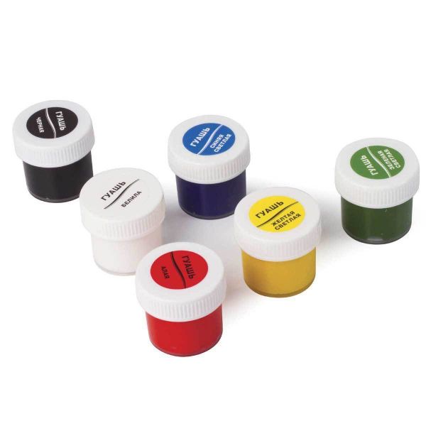 Краска гуашь Классика 6 цветов по 20 мл