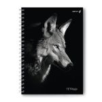 Тетрадь общая с твердой обложкой, матовая ламинация A4 80 л. на гребне 65 г/м², белизна 100% 2 шт клетка, 01572 Волк, Светоч Т217