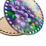 Набор донышек для вязания Глянцевый фанера ⌀15х0.4 см, 2 шт, 06 Клематис, Love2art ДВ-01