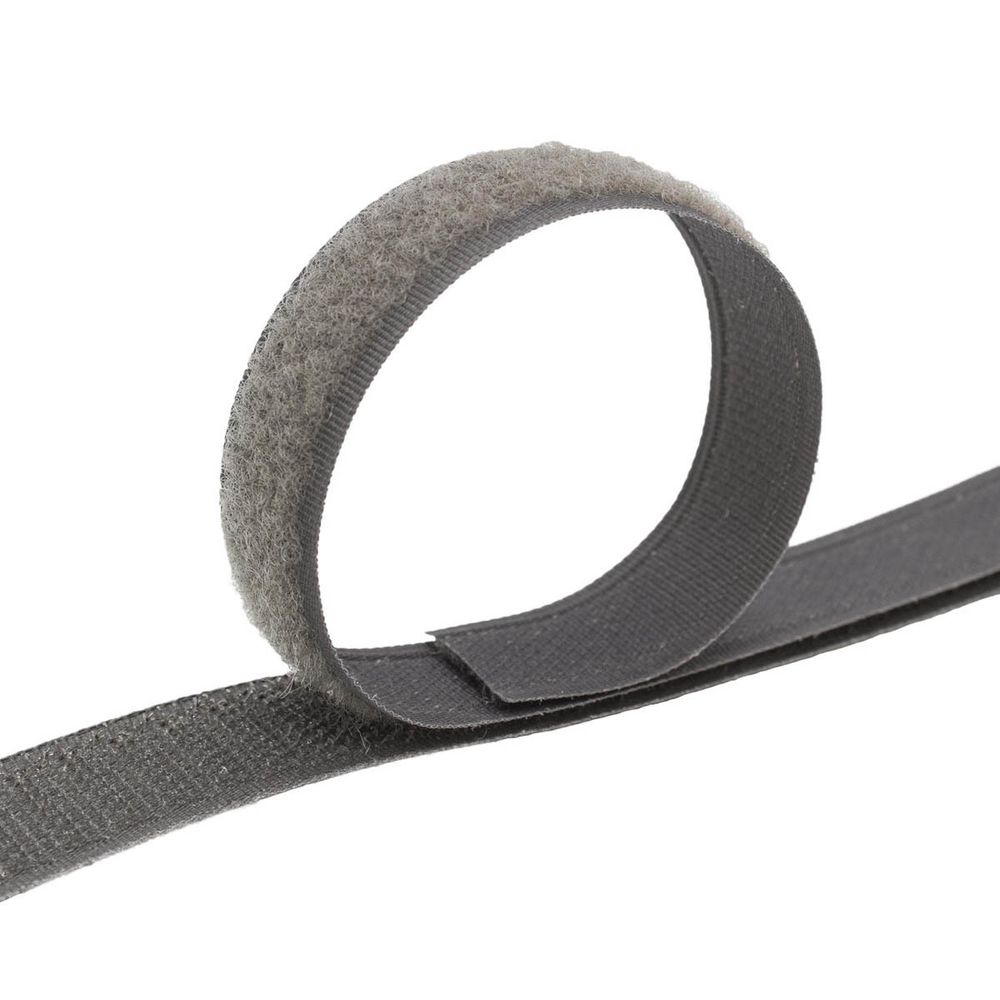 Лента контактная липучка (велкро) пришивная 20 мм / 18.29 метров, 103 т.серый, /пара/, кач."B" /TOS/ Лента контактная липучка (велкро) пришивная 20 мм / 18.29 метров, 103 т.серый, /пара/, кач."B" /TOS/
