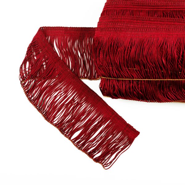 Бахрома отделочная 90.0 мм / 25 метров, 274 бордовый, Gamma 117
