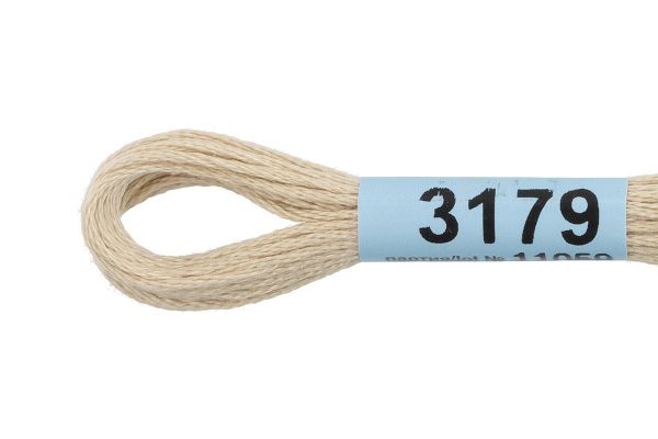 Мулине Gamma 100% хлопок, цв.3179 бежевый, 24 мотка по 8 метров