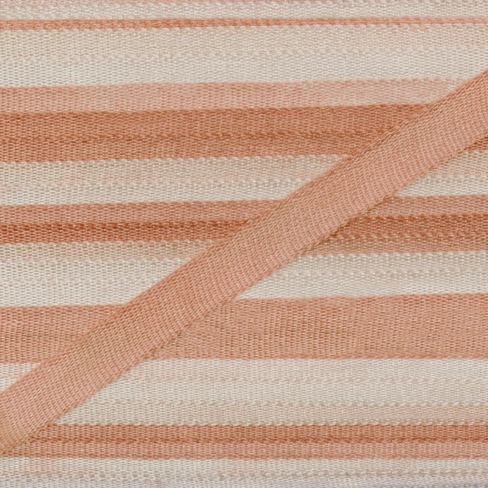 Лента (тесьма) шелковая 4.0 мм / 9.1±0.5 метров, M033 бл.бежевый/желто-коричневый, Gamma SRM-4