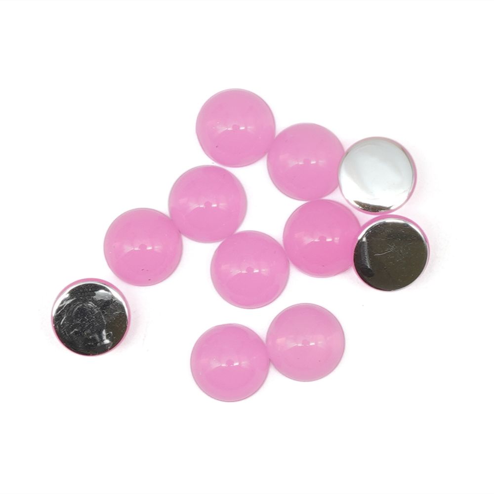 Полубусины пластиковые, желейные, полупрозрачные в цвете, 8мм, 25шт/упак, Astra&amp;Craft (J12 розовый)