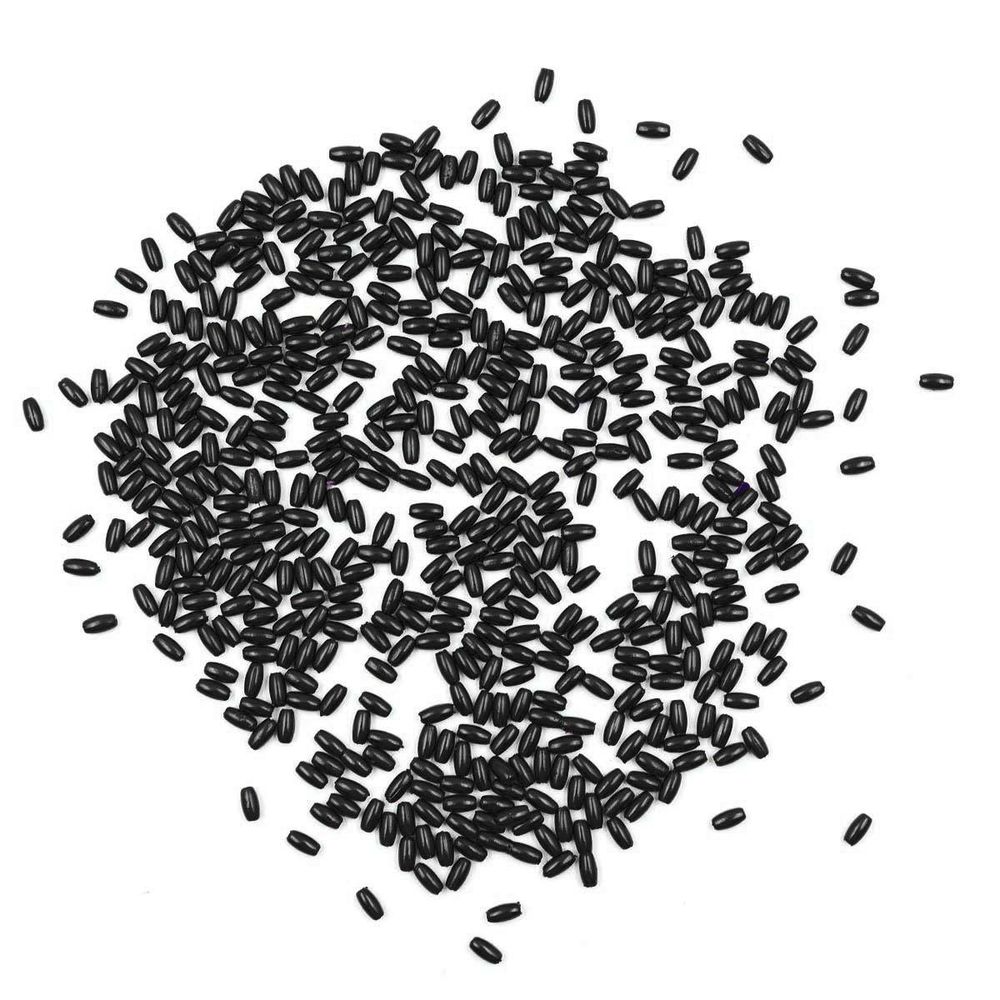 Бусины пластик (жемчуг) 3х6 мм, 15 г, Astra&Craft, J560 черный