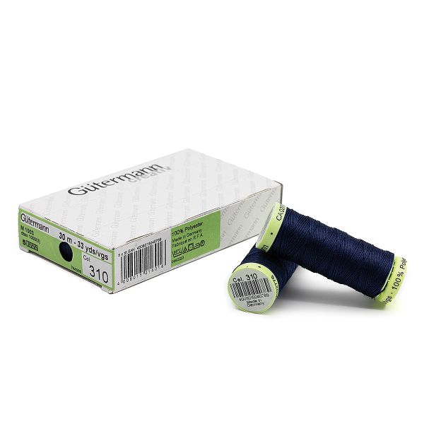 Нитки отделочные Gutermann Top Stitch, 30м, 310 т.чернильный, 5 катушек