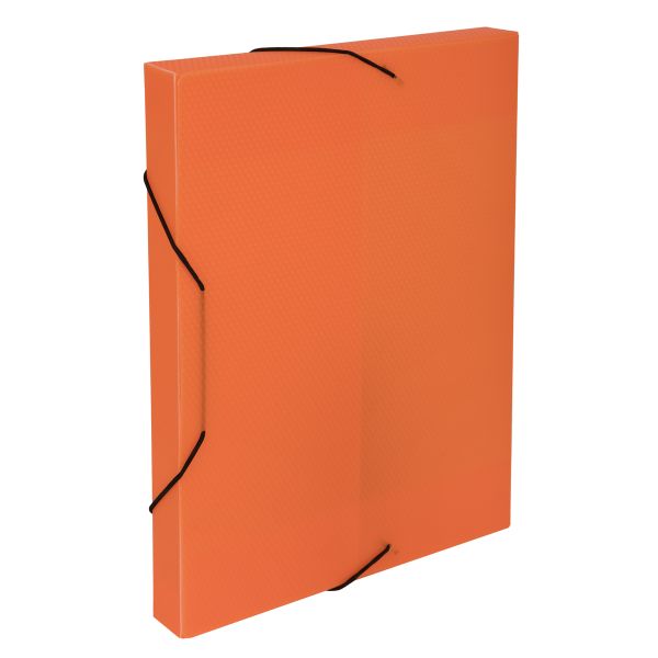Короб архивный пластиковый 30 мм, 1 шт, Prisma neon A4 эффект 3D, оранжевый, Expert Complete ЕС240400012