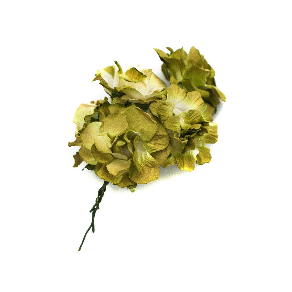 Кудрявые розы из бумаги, 8 шт, SCB, 280603 зеленые