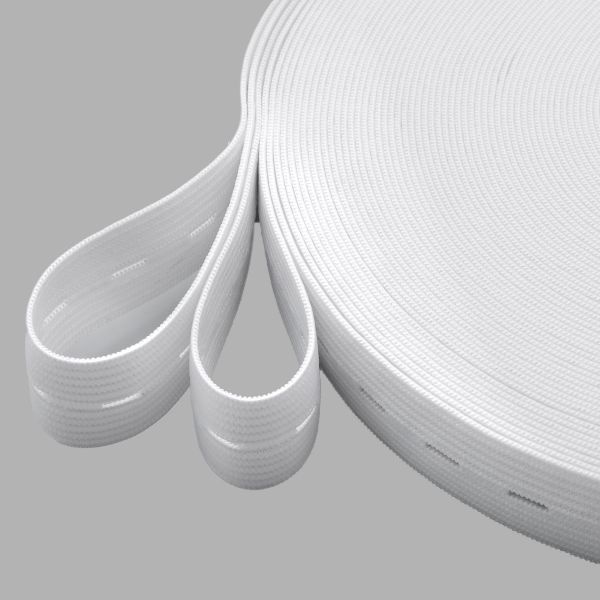Резинка перфорированная 20.0 мм / 25 метров, белый