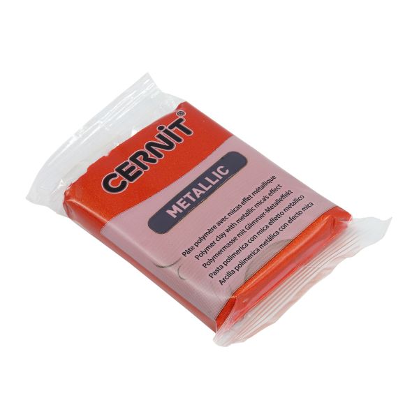 Полимерная глина Cernit Metallic запекаемая, имитация металла 56 гр, 057 медь