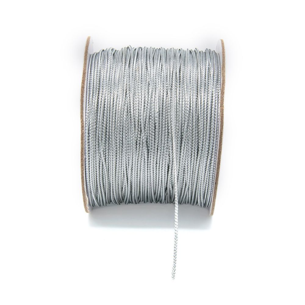 Шнур металлизированный 1.0 мм / 100 метров, 0371-1000 серебро