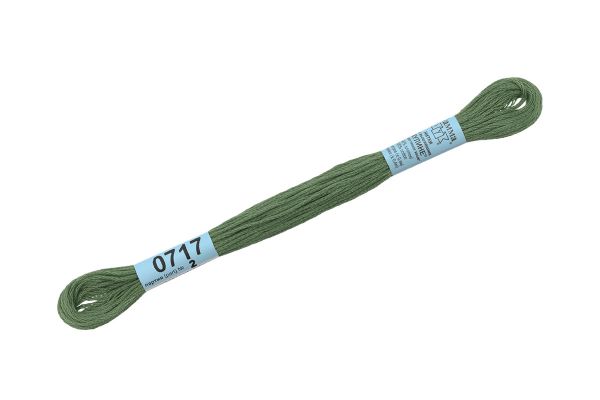 Мулине Gamma 100% хлопок, цв.0717 гороховый, 24 мотка по 8 метров