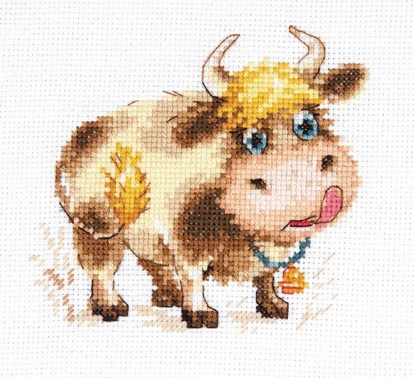 Набор для вышивания нитками Алиса, Бычок 11х10 см