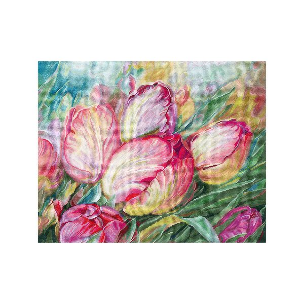Набор для вышивания нитками Сделай своими руками, Тюльпаны31х25см