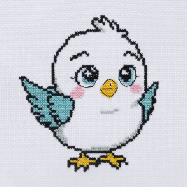 Набор для вышивания нитками Hobby&Pro Kids, Птенчик 19х18 см