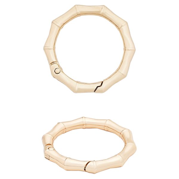 Карабин металл кольцо ⌀32 мм, декоративный, золото, MB_2231, 6 шт