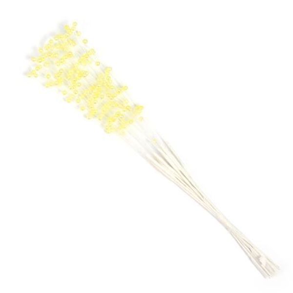 Цветы искусственные декоративные 3 мм, 21 см, св.желтый