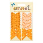 Набор текстильных бантиков, 100 шт, 306 оранжевый, Annet BDR