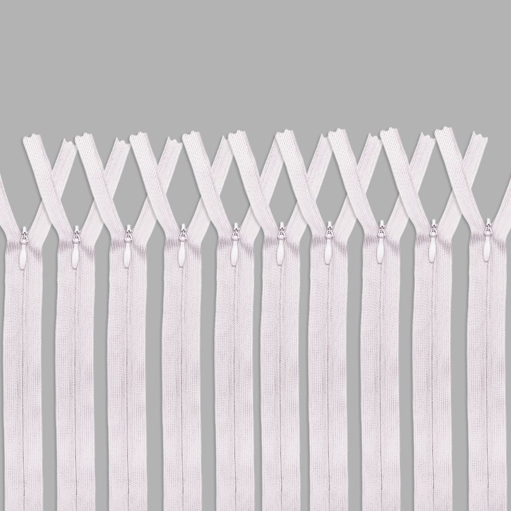 Молния потайная (скрытая) Т3 (3 мм) 1 зам., н/раз., 20 см, розовый, 31228 / 20, 10 шт