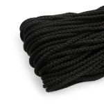 Шнур полипропилен круглый вязаный ⌀6.0 мм / 100 метров, 6-02 черный