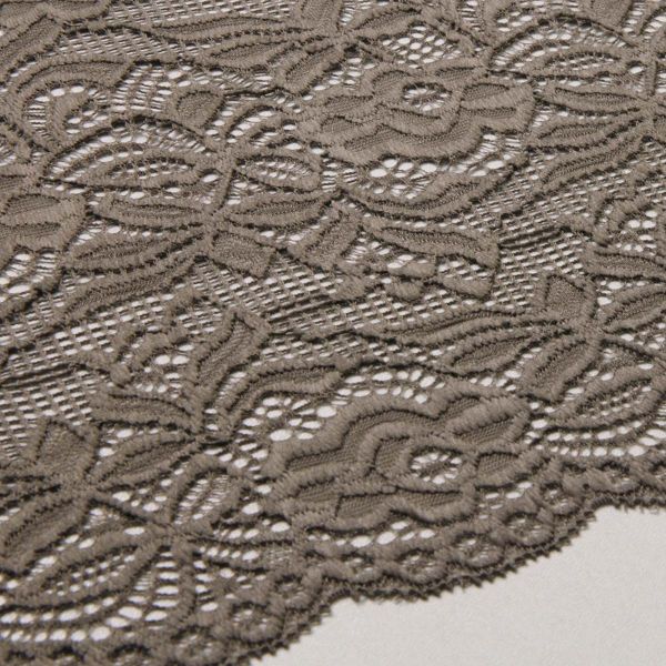 Кружево бельевое эластичное 300 мм / 13.72 м, цв. C072 шиншилла