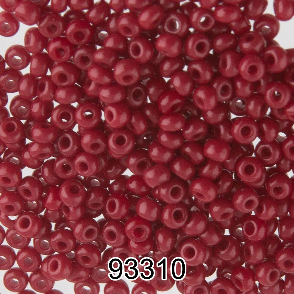 Бисер Preciosa 10/0 (2.3 мм), 500 г, 93310 (Ф181) т.бордовый