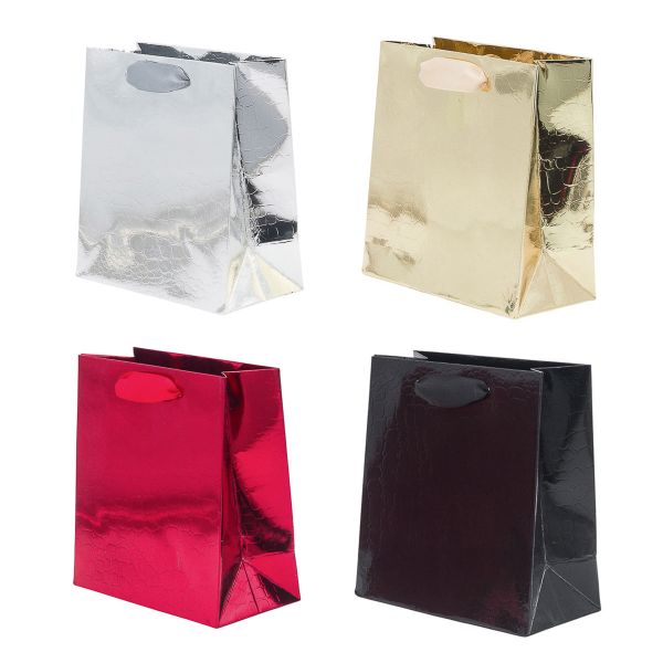 Набор подарочных пакетов Крокодиловый принт 14х15х7 см, 210 г/м², 4 шт