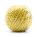 Шпагат джутовый 2-х ниточный ⌀1.12 мм, 50 м, 1120 текс, качество СВ, цветной (желтый), 74973