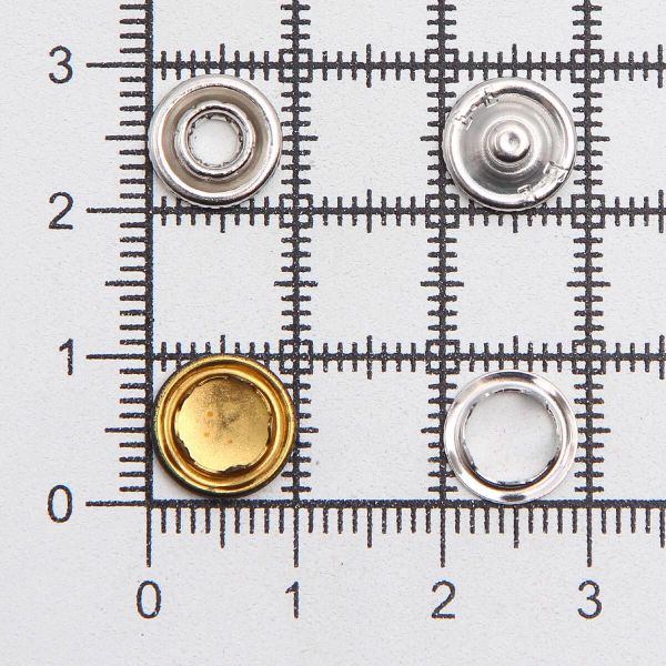 Кнопка рубашечная (джерси) закрытая ⌀9.5 мм, ≈144 шт, МЕТАЛЛ, эмаль, 322 черный глянцевый, NEW STAR